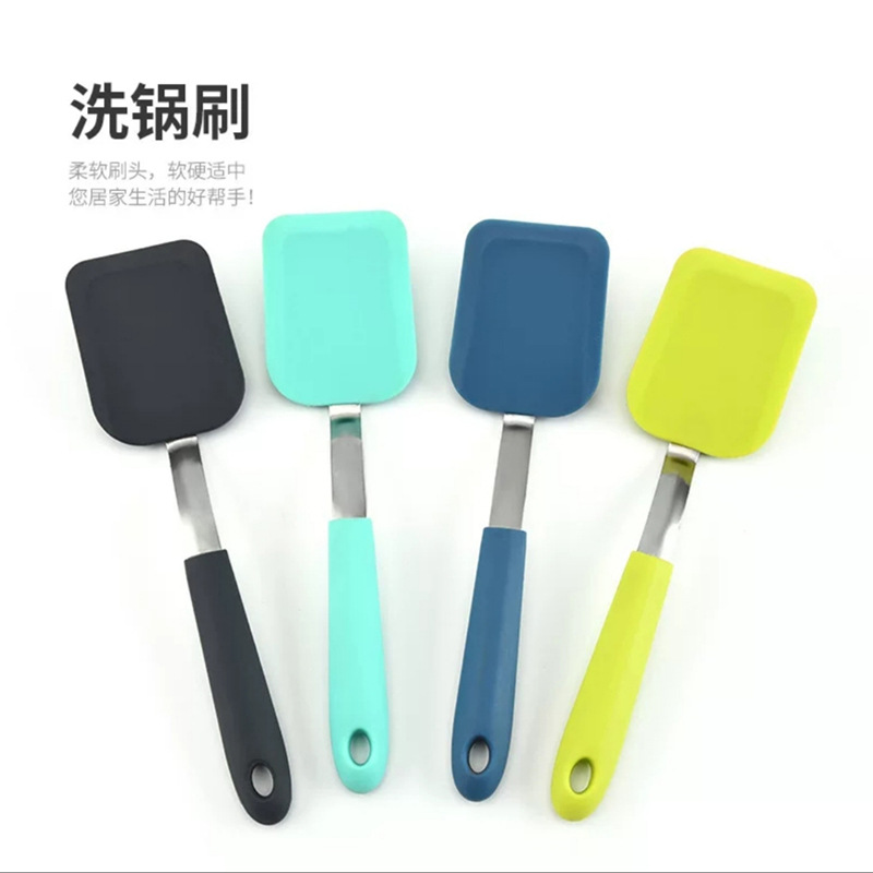Silicone Dish Washing Brush With Handle