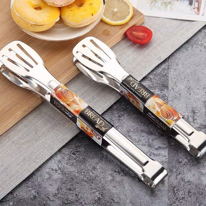 304 Stainless Steel Food Tongs Kitchen BBQ Clips