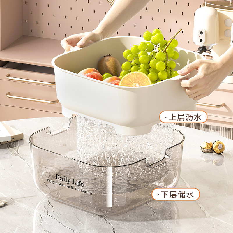 Kitchen Double‑Layer Colander