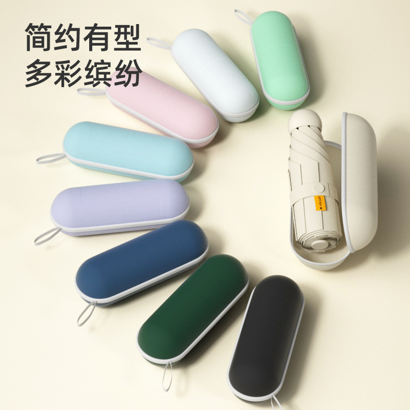 Compact Mini Travel Umbrella, Portable Pocket Folding Umbrella for Rain & Sun