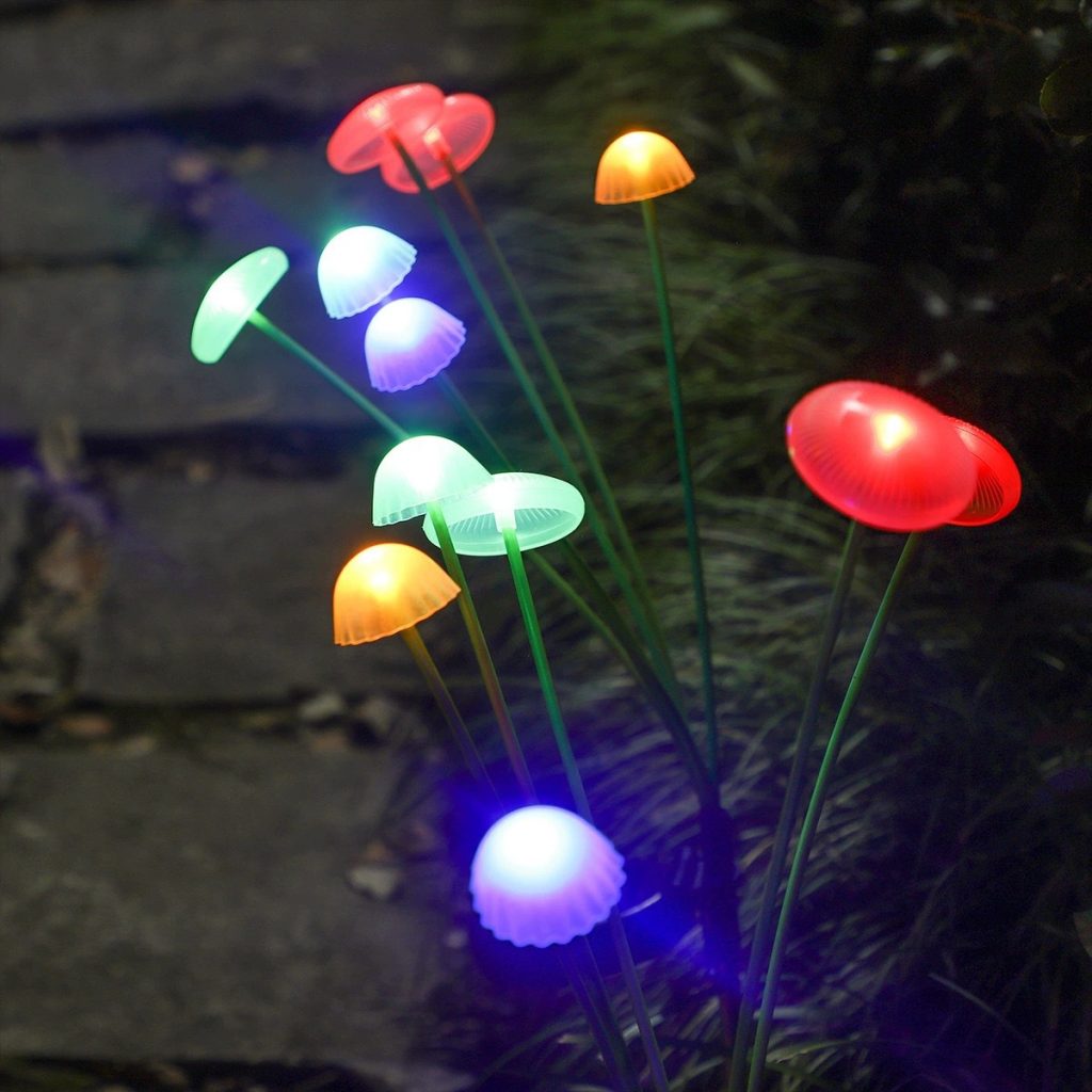 Solar Powered Garden Stake Lights, Waterproof Outdoor Decorative Lights for Lawn Yard