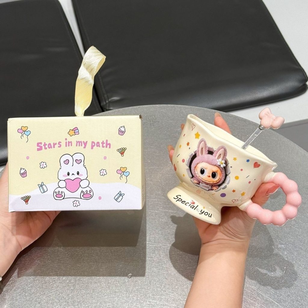 Cute Cartoon 300ml Ceramic Mug With Gift Box